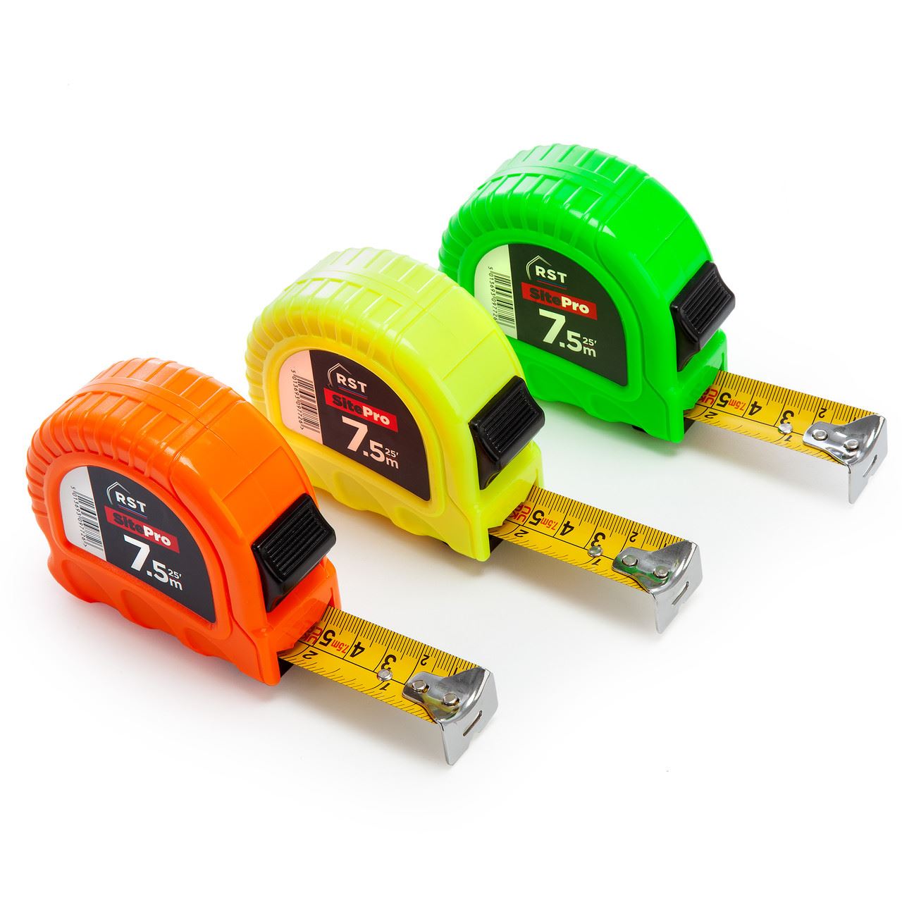 RST DIS75 Hi-Viz Measuring Tape 7.5m/25ft (Box of 6)