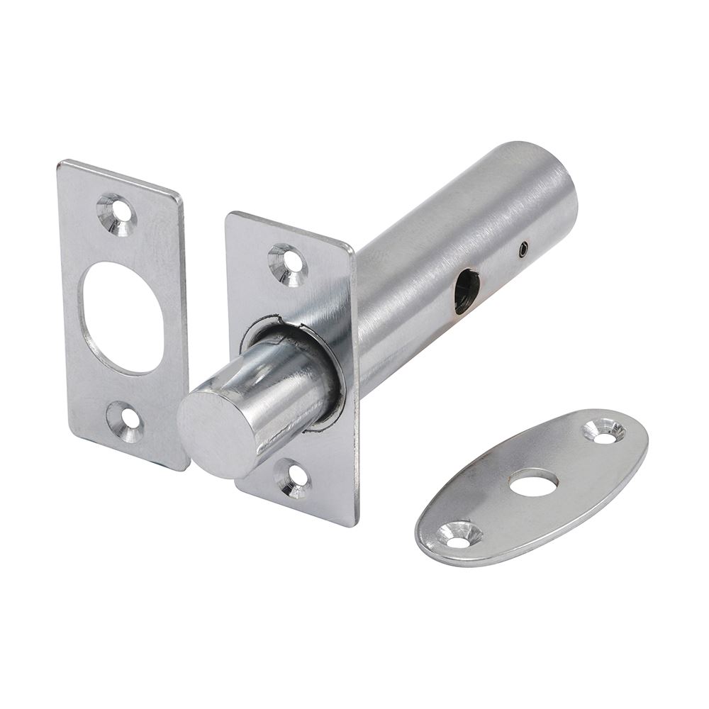 Timco Polished Chrome Door Rack Bolts, Steel, 60mm (Pack of 2)
