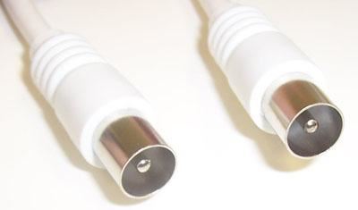 PRO SIGNAL TV Antennekabel, Coaxiale Plug naar Plug, 10m, Wit