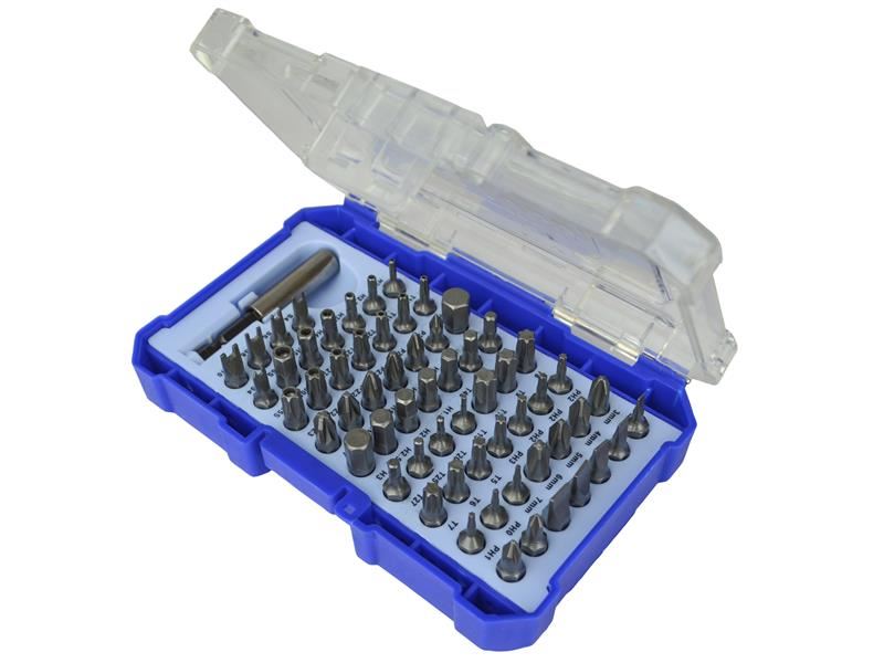 Faithfull Set de 61 embouts de tournevis, acier chrome vanadium