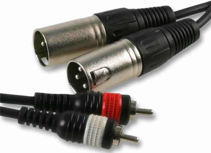 Pulse Cable Audio XLR a RCA, 0.3m, Negro