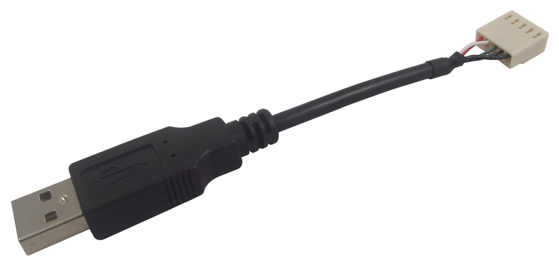 Bulgin Cavo USB A a Crimpatura a 5 Vie, 100mm, Nero