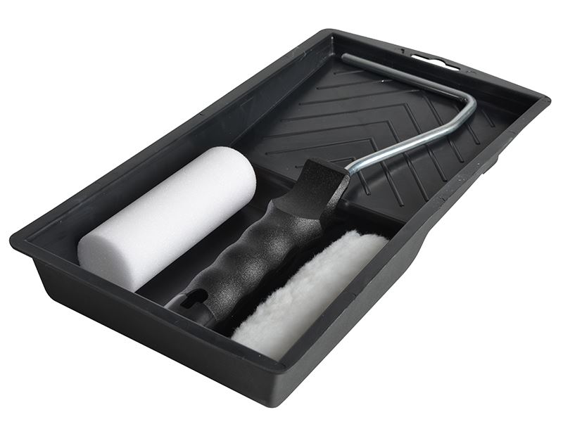 Faithfull Kit Rullo Mini con Cornice, Vassoio e 2 Ricambi, 100mm