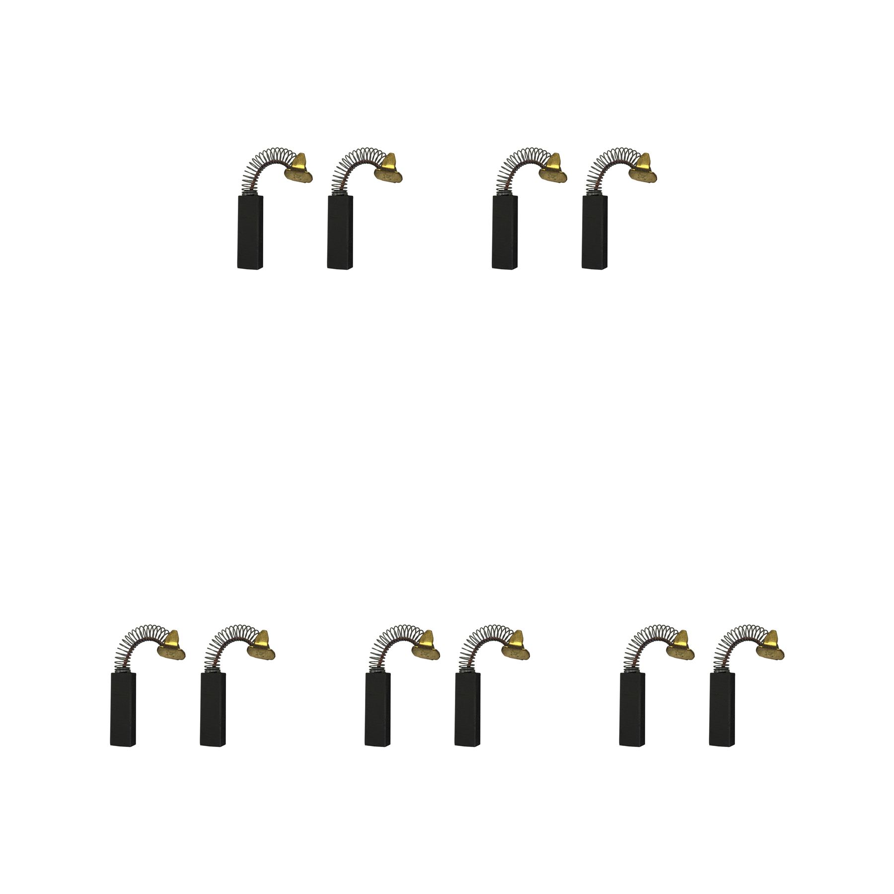 5 Sets of 2 Carbon Brushes for Hoover 3128 Vacuum Cleaner (6.2x9.4x31/29mm)
