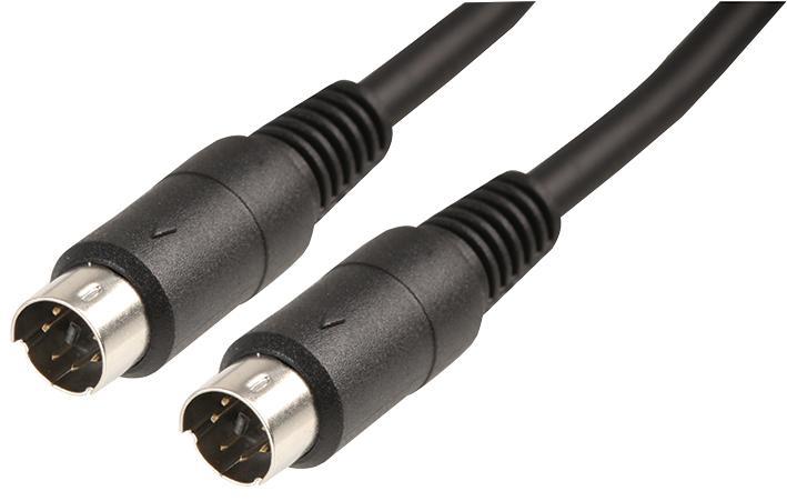 PRO SIGNAL 6-Pins Mini-DIN (PS/2) Kabel Mannelijk naar Mannelijk, 1,5m, Zwart
