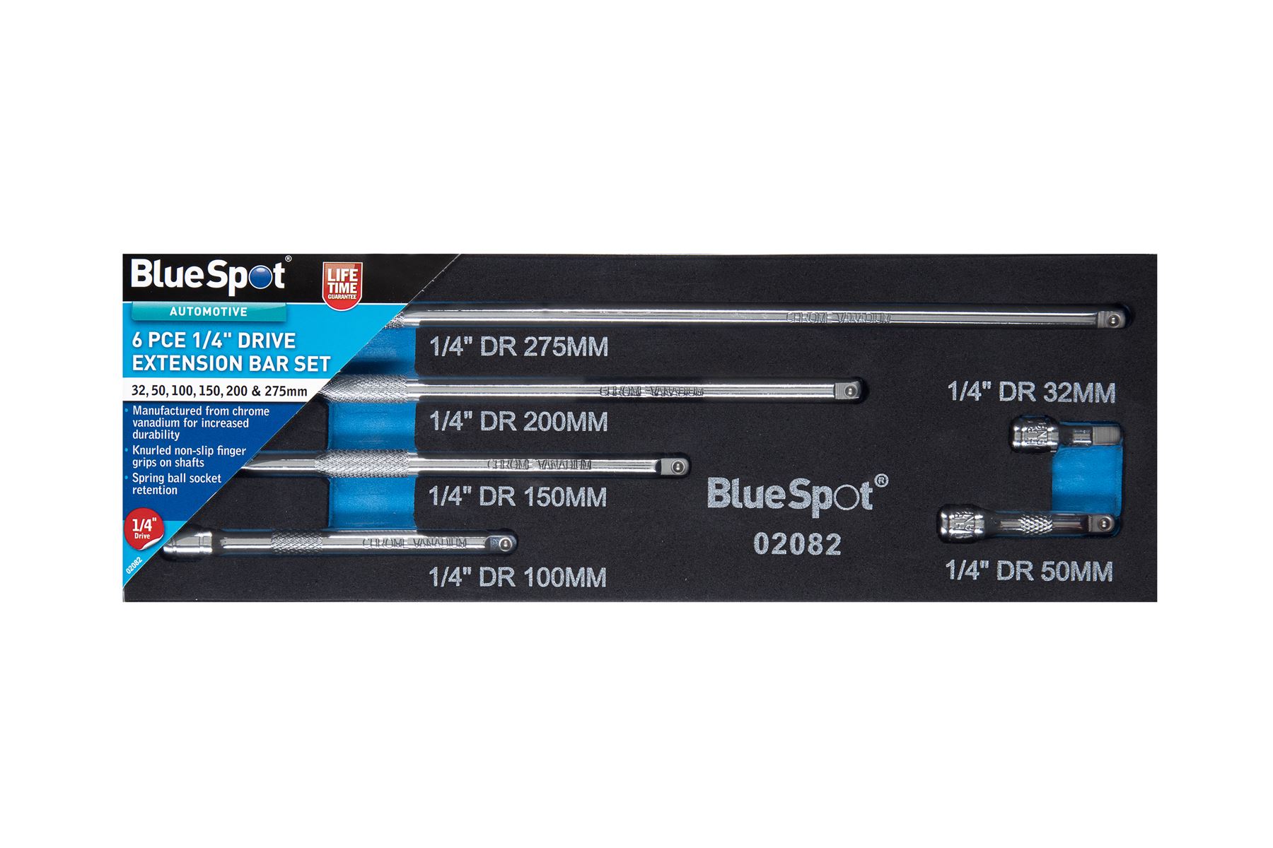 Blue Spot Tools - Σειρά Επεκτάσεων 1/4” Drive, 6 τεμάχια, Χρώμιο-Βαναδίου