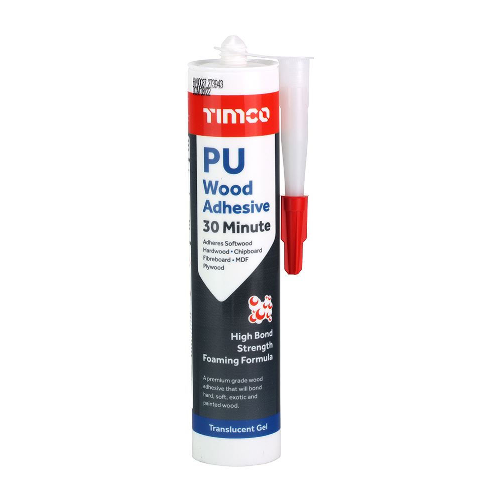 Timco PU Wood Adhesive 30 Minute Gel, 310ml