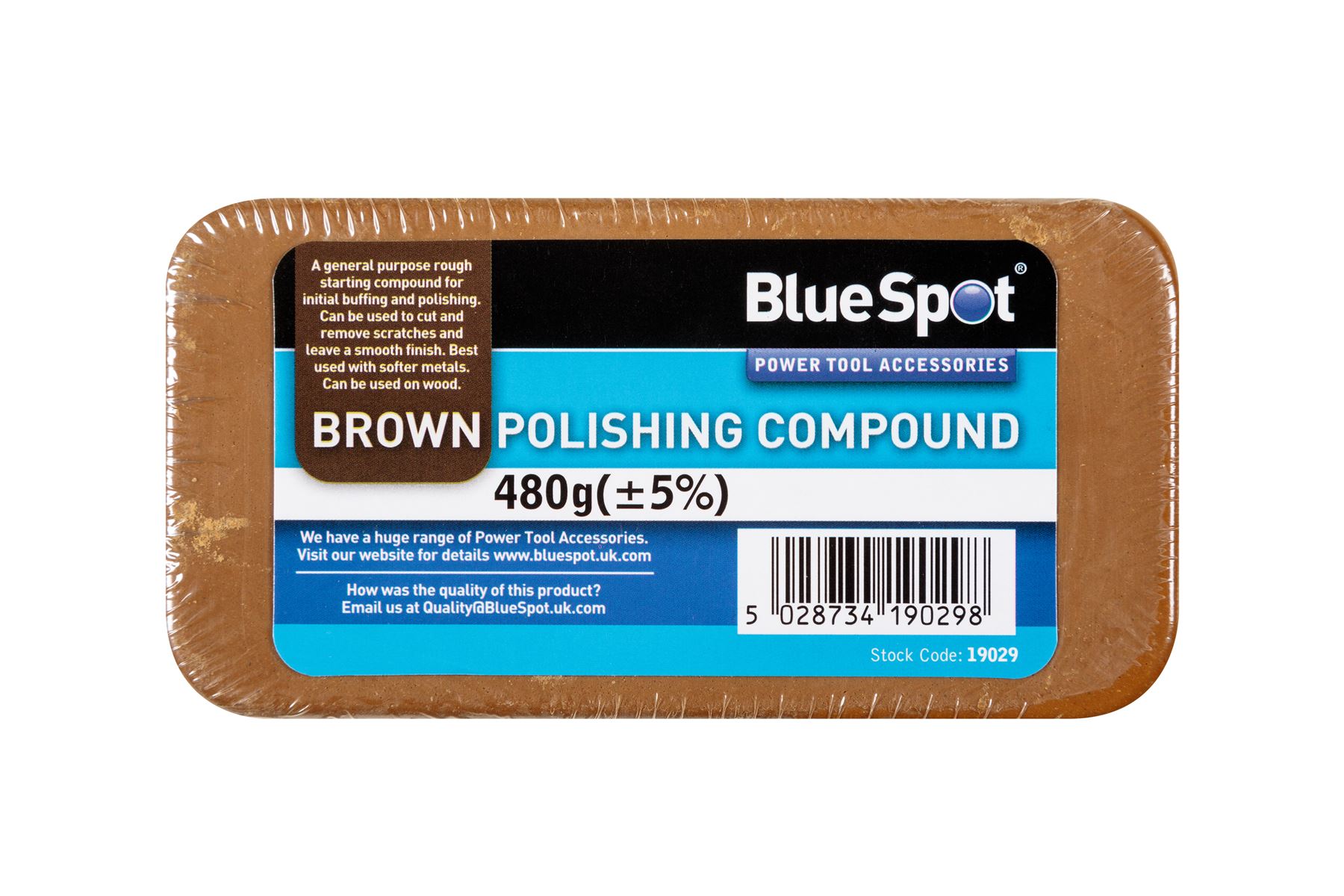 Blue Spot Tools - Pâte à polir marron, 500g, pour métaux et bois