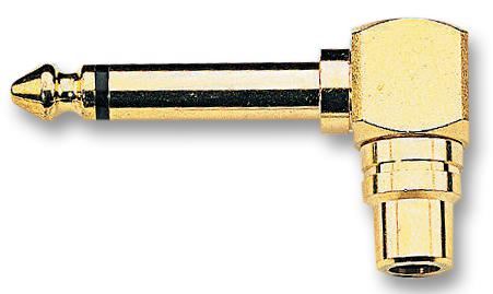 HiLo Προσαρμογέας Phono σε 1/4 Inch Jack, 90 Μοίρες, Επιχρυσωμένος