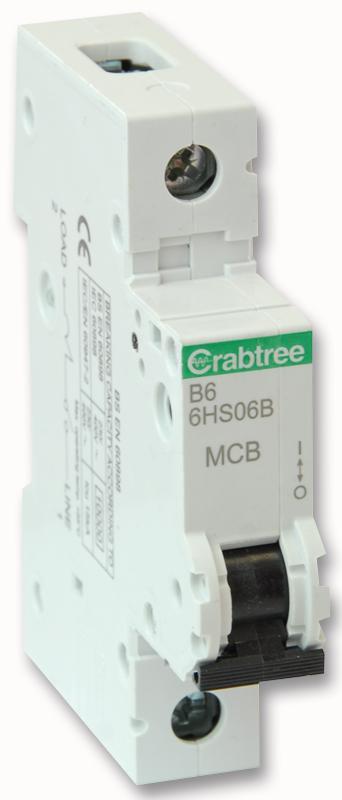CRABTREE Interruptor Automático 6A Monopolar, Curva B, 10kA, 230V AC