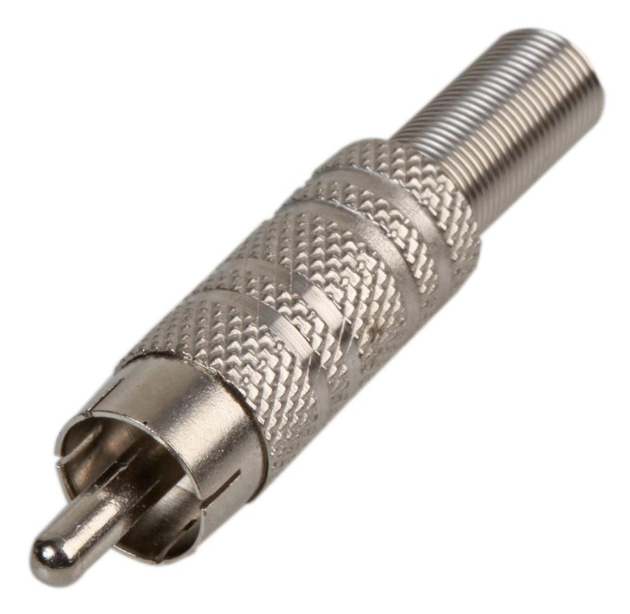 PRO SIGNAL Connecteur RCA nickelé, Diamètre 6mm