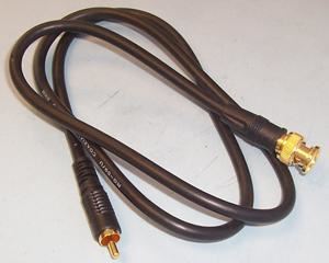 PRO SIGNAL BNC to RCA Male Lead, 1m, Black