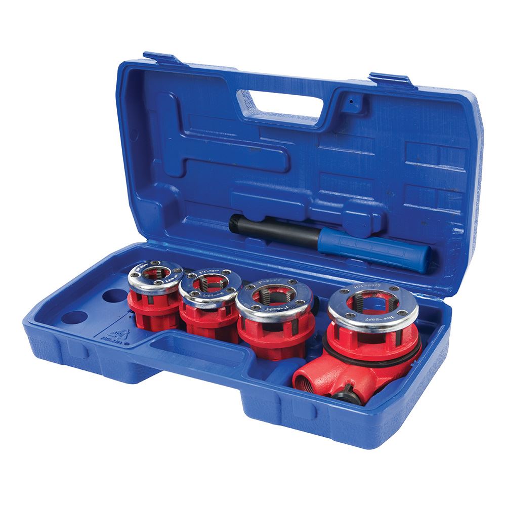 Silverline ערכת חיתוך חוטים לצינורות 5 חלקים, 1/2'' עד 1-1/4'' BSPT