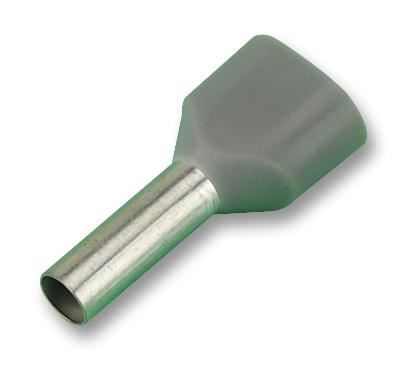 WEIDMULLER Twin Entry Ferrule, 0.75mm², Grey, 100 Pack