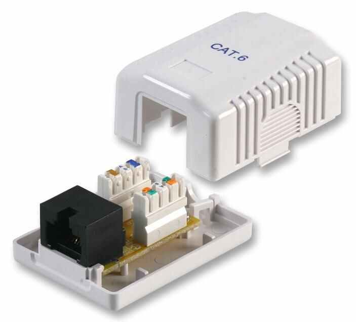PRO SIGNAL Prise RJ45 Cat6 en saillie, non blindée