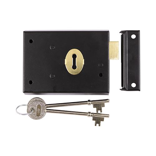 Timco Rim Deadlock, Black, 106 x 74mm