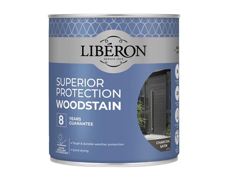 Liberon 8 Year Superior Woodstain, Charcoal Satin, 750ml