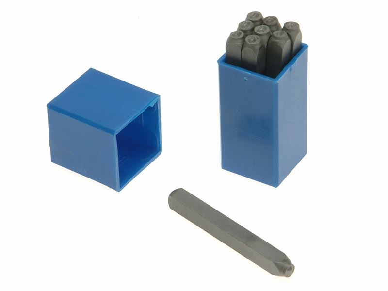 Priory 180 스틸 넘버 펀치 세트 (0-9), 4.0mm