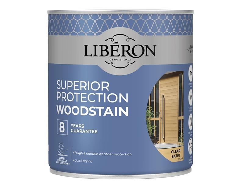 Liberon Stain Superior Proteção 8 Anos, Acabamento Satinado Transparente, 750ml