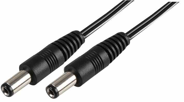 PRO POWER - Κλώνος Σύνδεσης 2.5mm DC, Male σε Male, 5m, Μαύρος