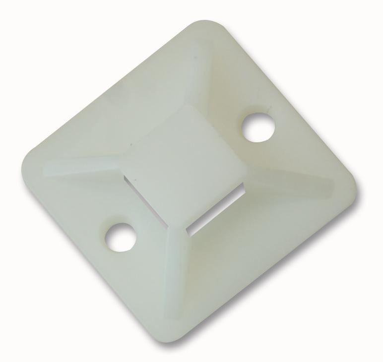 PRO POWER בסיס לקשרי כבלים 28x28 מ״מ מסוג ניילון, חבילה של 10