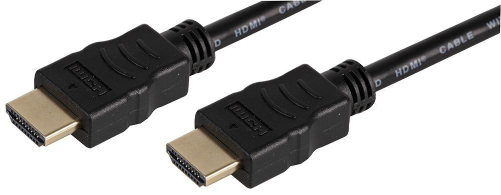 PRO SIGNAL Kabel HDMI Laju Tinggi 4K UHD, Male ke Male, Penyambung Emas 0.5m (H