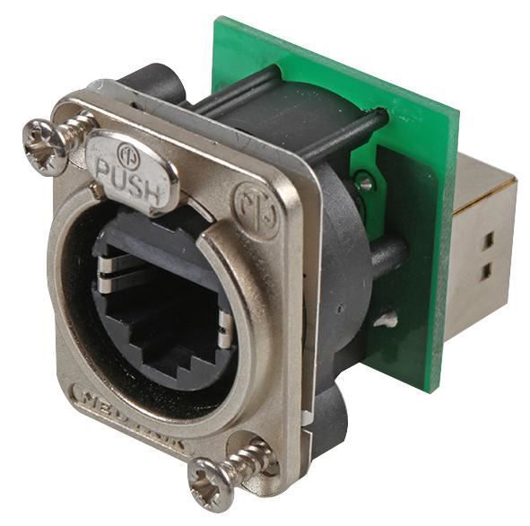NEUTRIK - Sócmhainn Panel RJ45, 8-Peann, Nasc Aistrithe