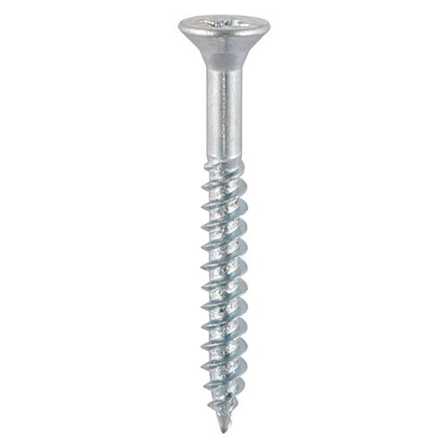 Timco Twin-Thread Woodscrews - PZ Double Countersunk, Zinc (10x50mm) - 190 Pack