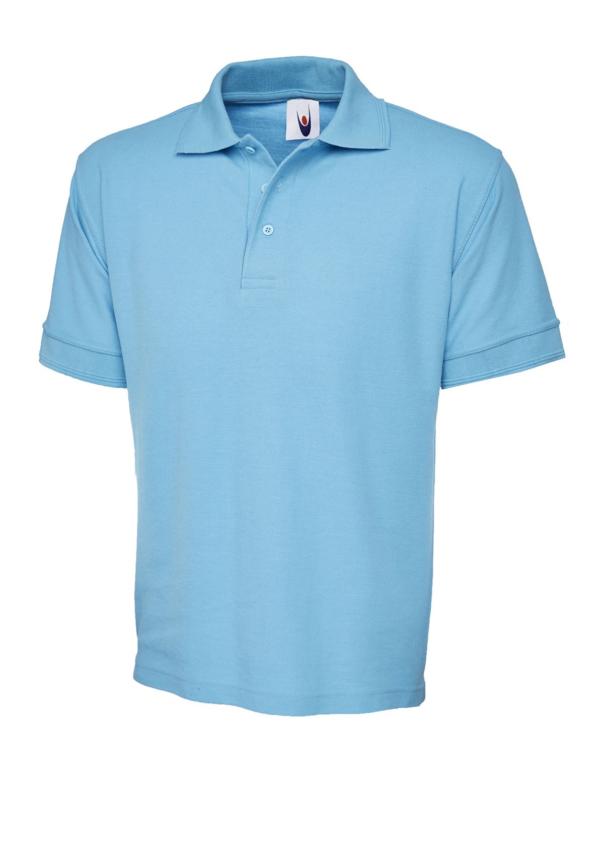 Uneek Unisex Premium Polo Shirt, 50% Polyester 50% Cotton, Sky, 3XL