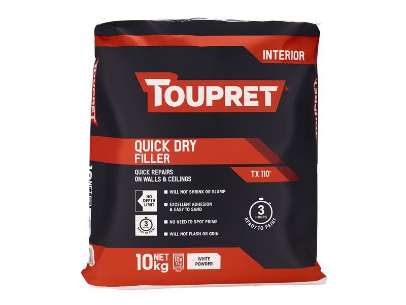 Toupret Quick Dry Filler 10kg for Interiors