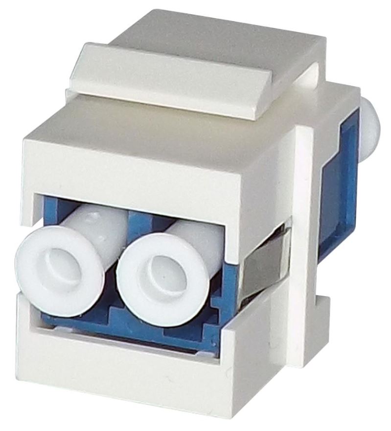 TUK מחבר סיב אופטי LC-LC דופלקס, לבן