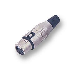 Deltron Enclosures 5-Pin XLR Socket, Cable Mount, Silver Plated