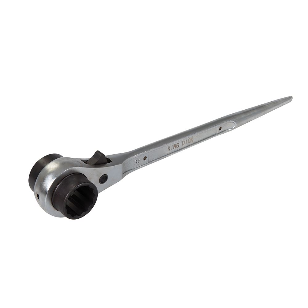 King Dick Llave de Vaso de Trinquete 36 x 41mm, Acero Vanadio Cromado