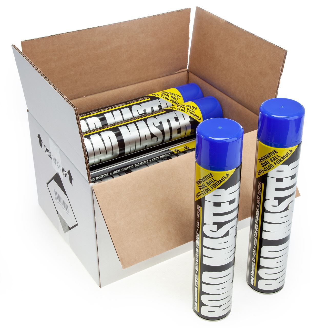 Roadmaster AARO03 Line Marking Paint, Blue, 750ml (Box of 12)