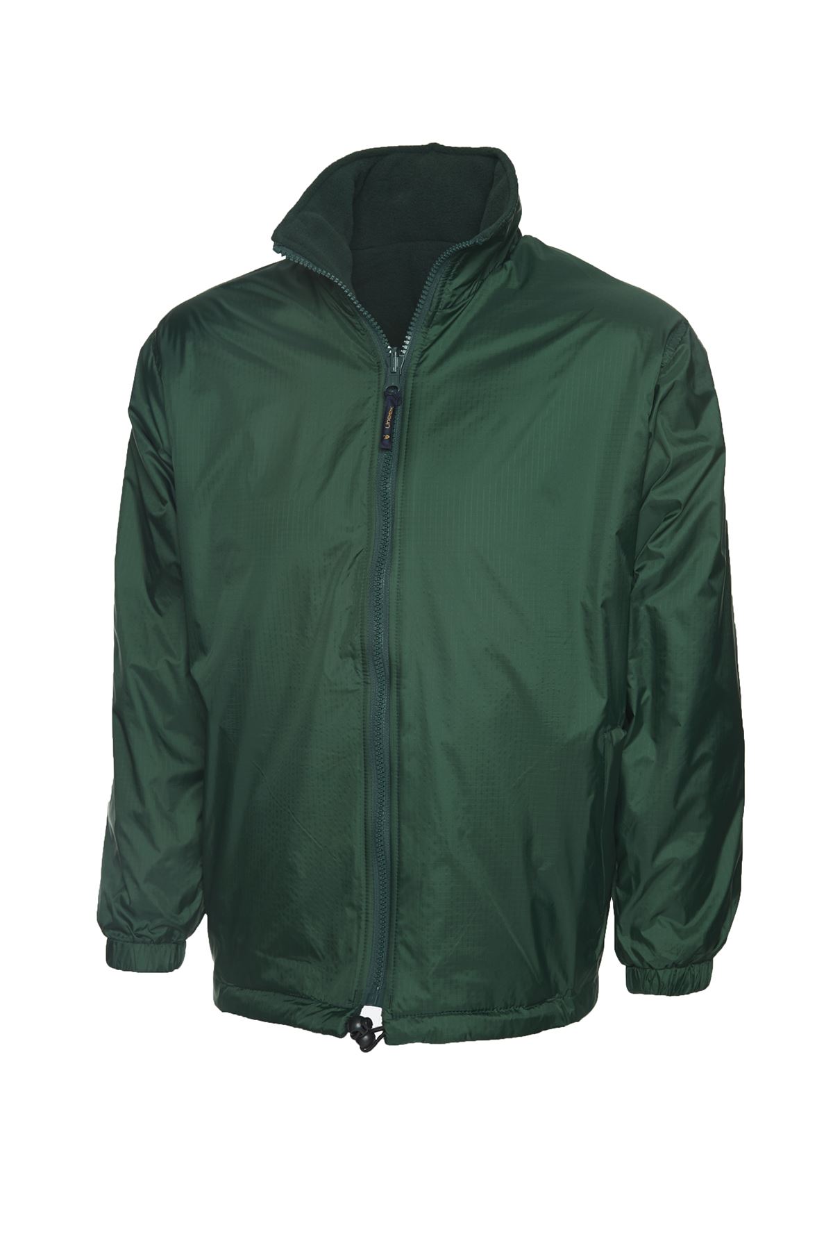 Uneek Premium Reversible Fleece Jacket - Bottle Green, XL