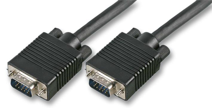 PRO SIGNAL 20m Black Plug to Plug SVGA Lead, Ferrite Filter