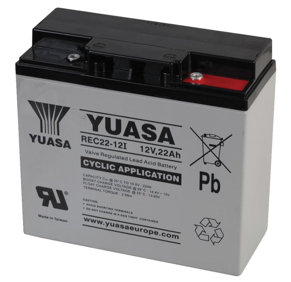 YUASA - 12V 22Ah Batterie für zyklische Nutzung