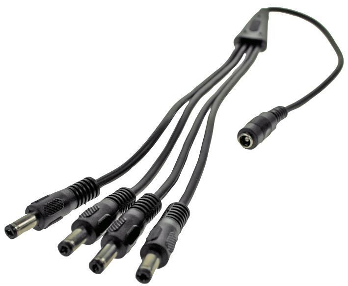 POWERPAX - 2,1mm Verteilerkabel - 1 auf 4 Wege