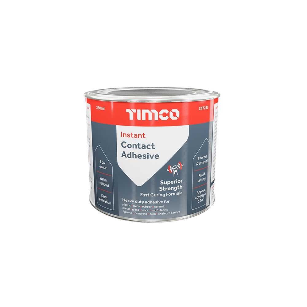 Timco Premium Instant Contact Adhesive, 250ml