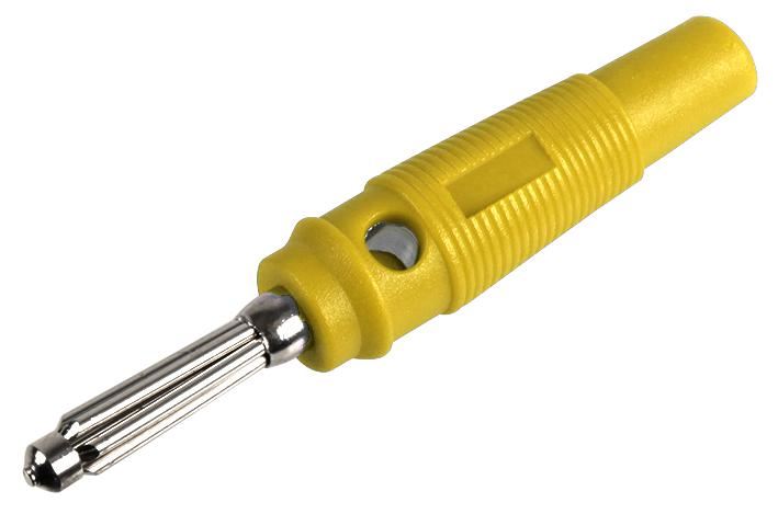 MULTICOMP Banánový zástrčka 4mm, žlutá, stackovací, 30V 24A