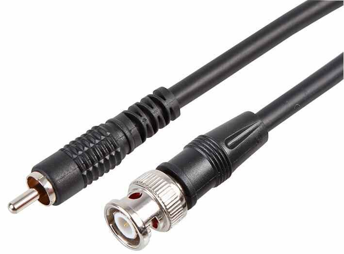 PRO SIGNAL - BNC auf Phono (RCA) Kabel, Männlich auf Männlich, 1,2m Schwarz