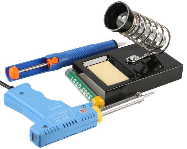 Duratool Solder Gun Starter Kit with Desoldering Pump & Stand