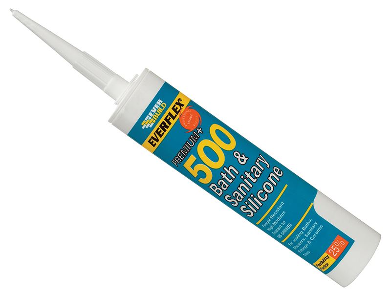 Everbuild Sika 500 Bath & Sanitary Silicone Sealant, Sandstone, 290ml