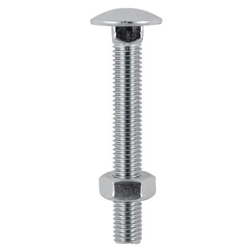 Timco M12 x 130mm Stainless Steel Carriage Bolts with Hex Nuts (2pk)