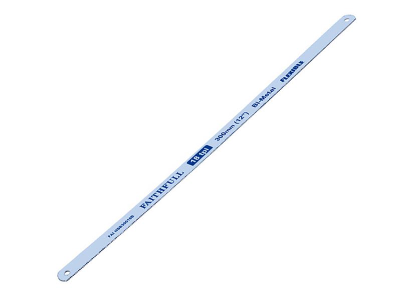 Faithfull 300mm High-Speed Steel Hacksaw Blades, 18 TPI, Pack of 2