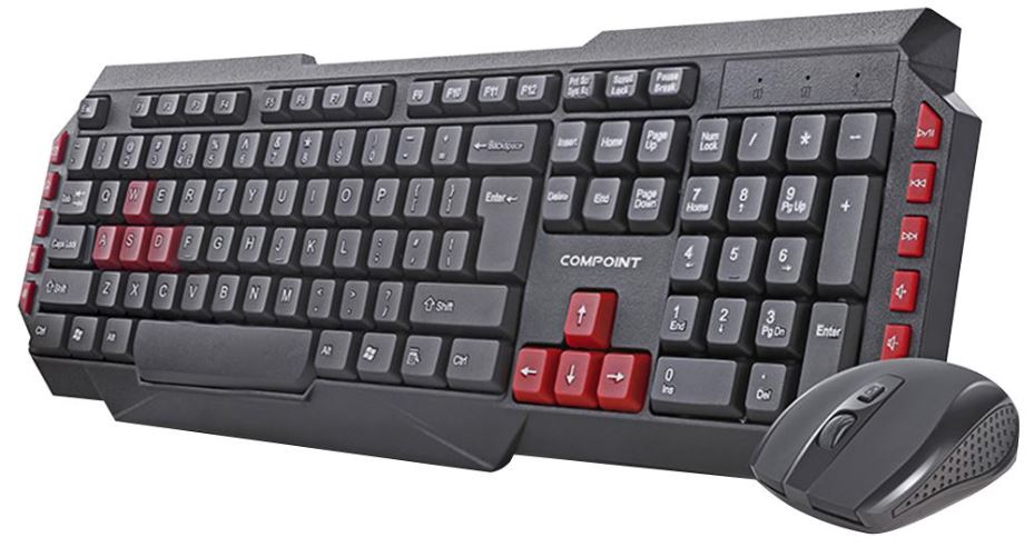 COMPOINT Bezdrátová klávesnice a myš, černá