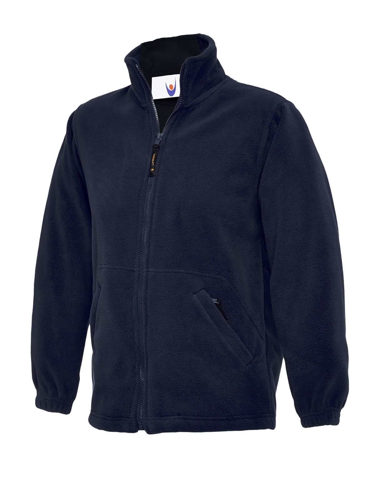 Uneek Kids' Full Zip Micro Fleece Jacket with Half Moon Yoke - Navy, Size 7/8