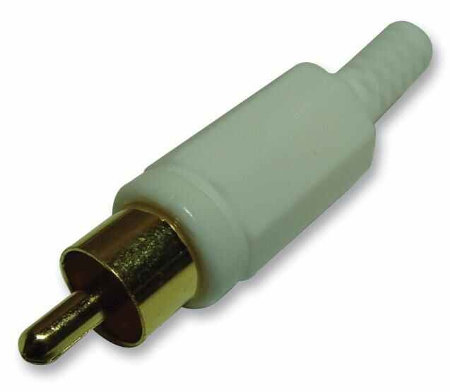 PRO SIGNAL - Phono-Stecker, Gold/Weiß, 10er Pack