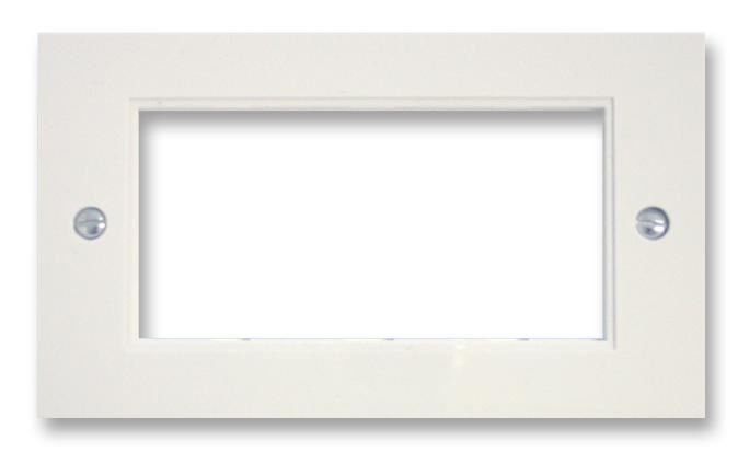 TRIAX 2 Gang 4 Euro Module Plate, White