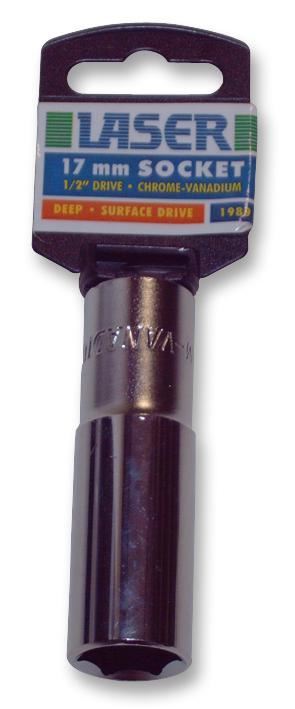 RARAION Soquete Profundo de 1/2″ em Aço Cromado, 17mm